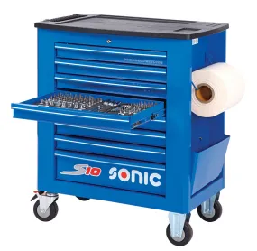 SONIC 733916 Gereedschapswagen S10 gevuld (339 delig) Blauw